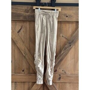 Lululemon Sz 2 Beyond the Studio 7/8 Joggers High Rise Neutral Tan Athleisure
